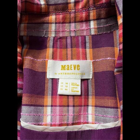 Fun and Funky Plaid blazer from Anthropologie - Picture 7 of 9